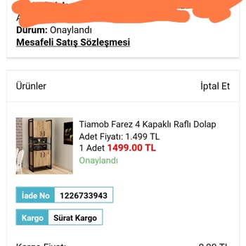 A101 Online Sitesinden Siparişimi Kargolamadılar.