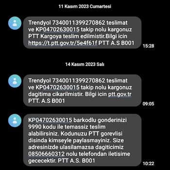 PTT Kargo Ürünümü Elime Ulaştırmaması