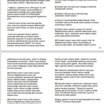 Chery Sıfır Araçta Üretim Hatası Ve Servis Sorunu