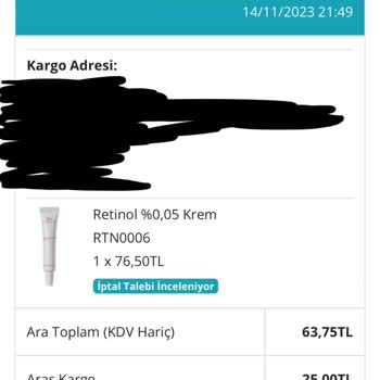 Doa Kozmetik Siparişimi İptal Etmiyor