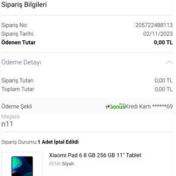 N11 Stok Yetersiz Denip Ürün Gönderilmemesi