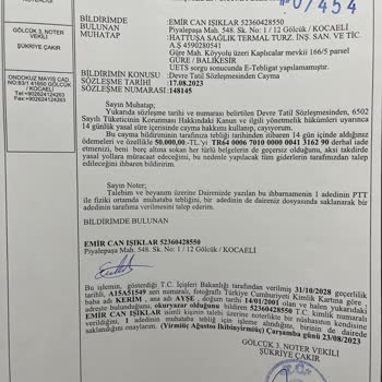Hattuşa Termal Termal Termal Termal Cayma Hakkı