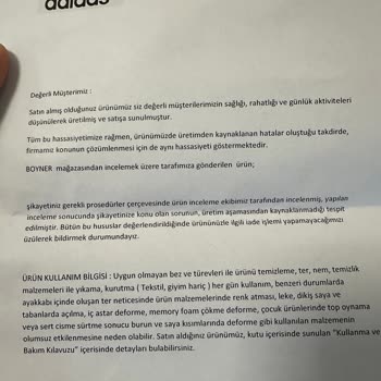 Adidas Ayakkabı Filelerin Yırtılması