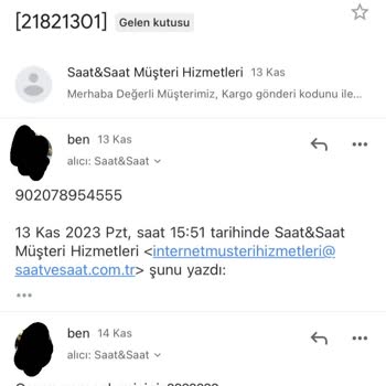 Saat & Saat İade. Firmaya Ulaşamamak. Mağdur Edilmek.