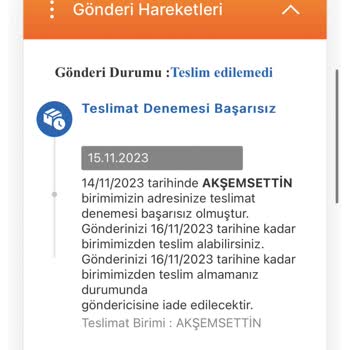 MNG Kargo Siparişi Teslim Etmeden Şubeye Geri Götürüyor