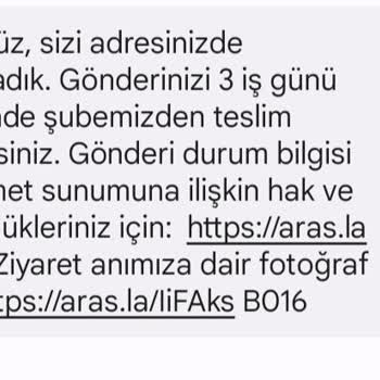 Aras Kargo'nun Ürün Teslimi Yapmaması