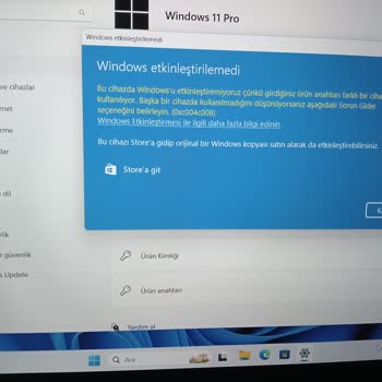Sağlam Lisans Windows 11 Pro Ürün Anahtarı Geçersiz