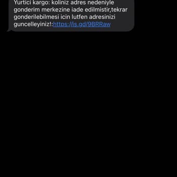 İs.gd Koliniz Adres Nedeniyle Gönderim Merkezine İade Edilmiştir Mesajı