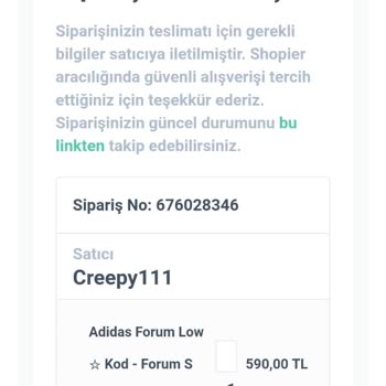 Shopier Parasını Verdiğim Ürün Kodunu Girince Kargolanmış Olarak Gözükmüyor.