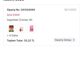Migros Sebepsiz Sipariş İptali