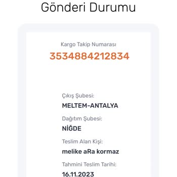 Aras Kargo Ürünlerim Başka Kişiye Teslim Edilmiş