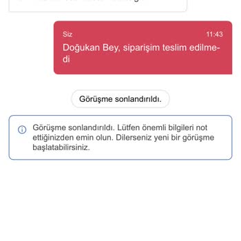 Yemeksepeti Teslim Edilmeyen Siparişime İstinaden Canlı Desteğin İlgisizliği