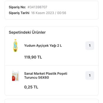 Migros Sanal Market Alışveriş İptali