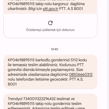 PTT Kargo Ürünleri Teslim Etmiyor