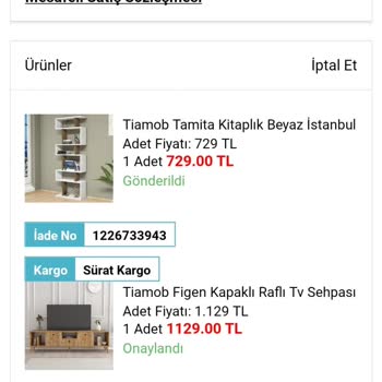 Tiamob TV Ünitesi Gelmiyor