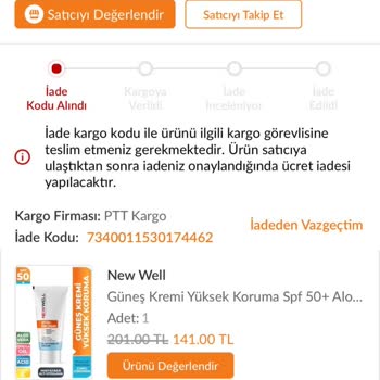 New Well Bozuk Güneş Kremi
