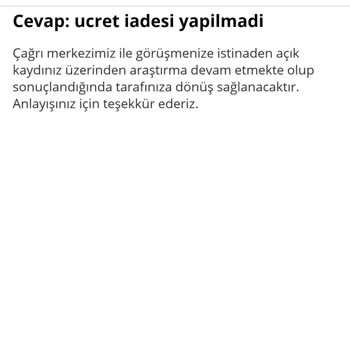 U.S. Polo Assn. Ücret İadesi Yapılmıyor