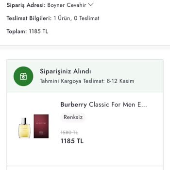 Boyner Teslim Edilmeyen Sipariş