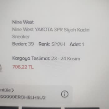 Nine West Yanlış Ürün Gönderdi