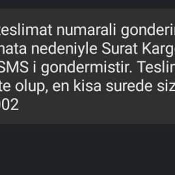 Sürat Kargo Kargo Teslim Edilmedi!