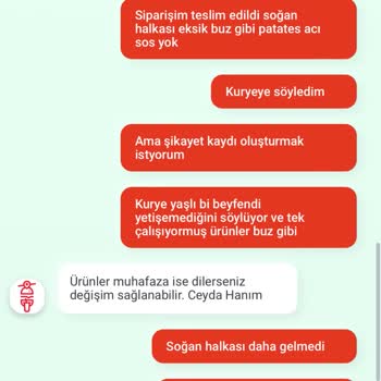 Tıkla Gelsin Burger King Ürün Eksikliği Ve İlgisizliği