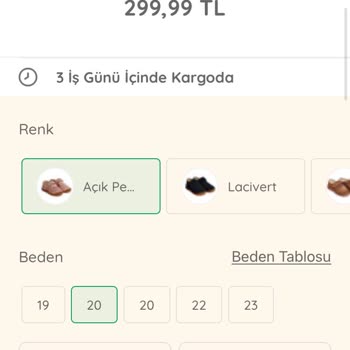 ebebek Yanlış Beden Gönderimi