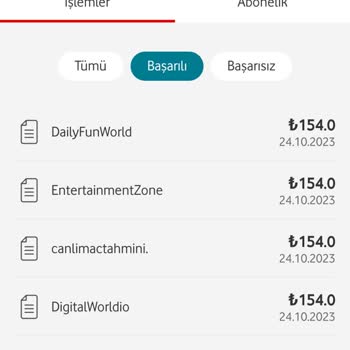 Vodafone Bilgim Dışında Abonelik