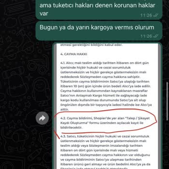 Büşra Doğramacı Boutique Hatalı Ürünümü İade Almıyorlar