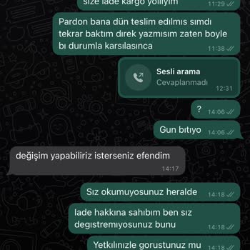Büşra Doğramacı Boutique Hatalı Ürünümü İade Almıyorlar