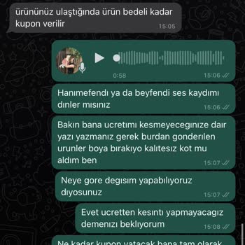 Büşra Doğramacı Boutique Hatalı Ürünümü İade Almıyorlar