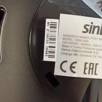Sinbo Büyük Tost Makinesi Arızası