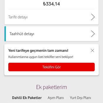 Vodafone Yüksek Fiyatlı Tarifeler