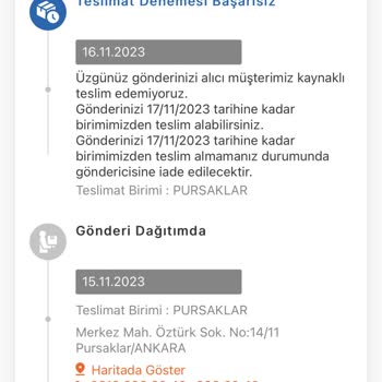 MNG Kargo Kargo Tesliminin Yapılmaması