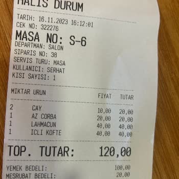 Esenkent Halis Dürüm'de Sürpriz Çay Ücreti!