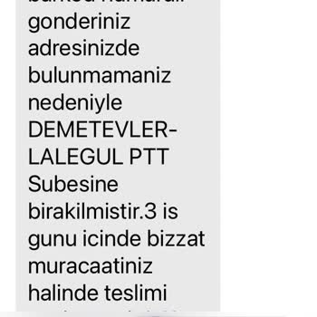 PTT Kargodan Şikayetçiyim.