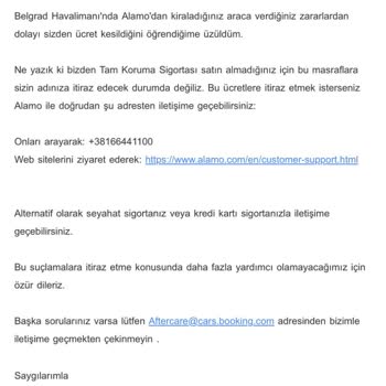 Booking Ve Alamo Araç Kiralama Mini Hasar Sigortası Oyunu