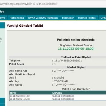 UPS Türkiye Disiplinsiz Çalışma Düzeni