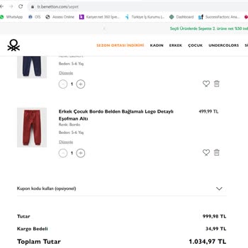 Benetton İndirim Kampanyası Uygulanmıyor!