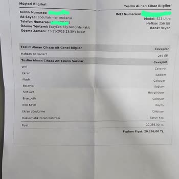 EasyCep Satılan Ürünün Ücretinin Verilmemesi