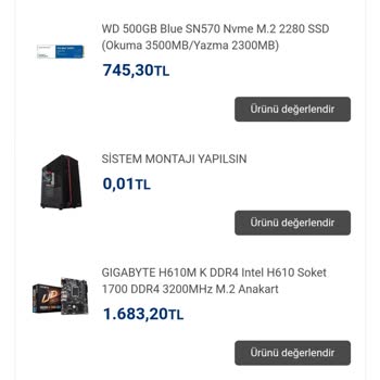 Vatan Bilgisayar OEM Hazır Sistemler