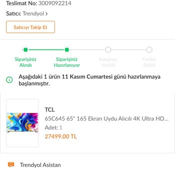 Trendyol Ödeme Aldı Ama Ürünü Kargolamıyor