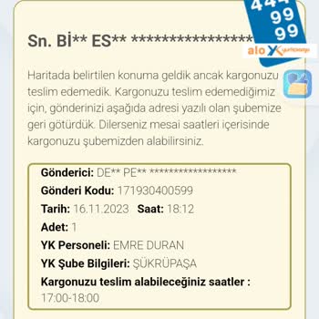 Yurtiçi Kargo Asla Adrese Teslim Edilmiyor Yalan Mesaj Atıyorlar