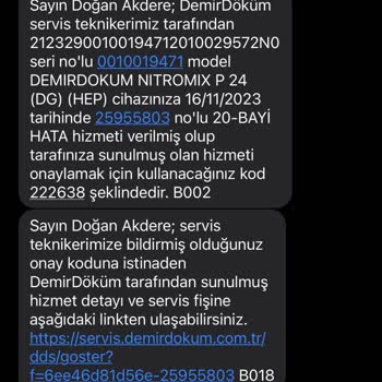 DemirDöküm Nitromix Sıfır Ürün Hatalı
