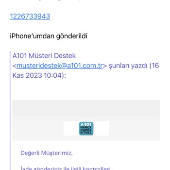A101 İade Yapılmadı Mağdur Edildim