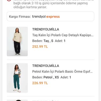 Trendyol İndirimli Siparişimi İptal Etti.