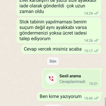 B&G Sportive Ne İade Ne Değişim Olmadı