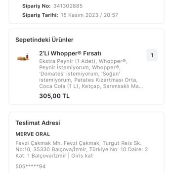 Migros Yemek Teslim Almadığım Siparişi Teslim Edildi Gösteriyor.