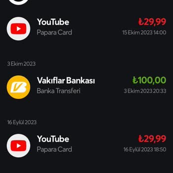 Papara Hesabımdan Youtube.com Üyeliğim İçin Ayda 2 Defa Ücret Aldı
