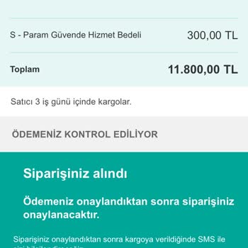 Sahibinden Para Güvende Ödeme Askıya Alınmış