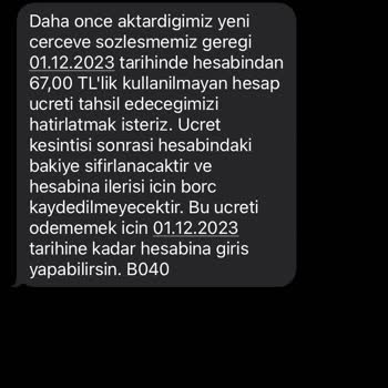 Papara Kullanılmayan Hesap Ücreti